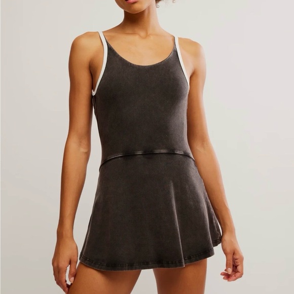 Free People FP Movement Hot Shot Skortsie - Black and White - Size XS - Picture 4 of 8